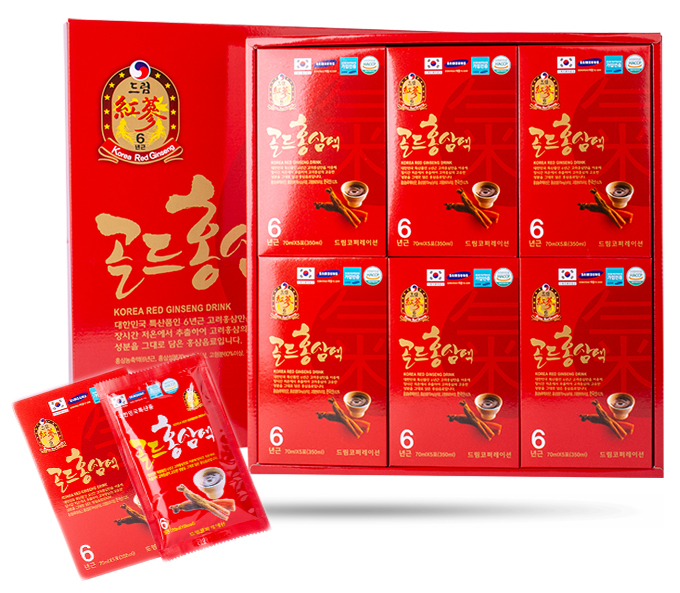 Nước Uống Hồng Sâm 6 Năm Korea Red Ginseng Drink (70 ml x 30 gói)
