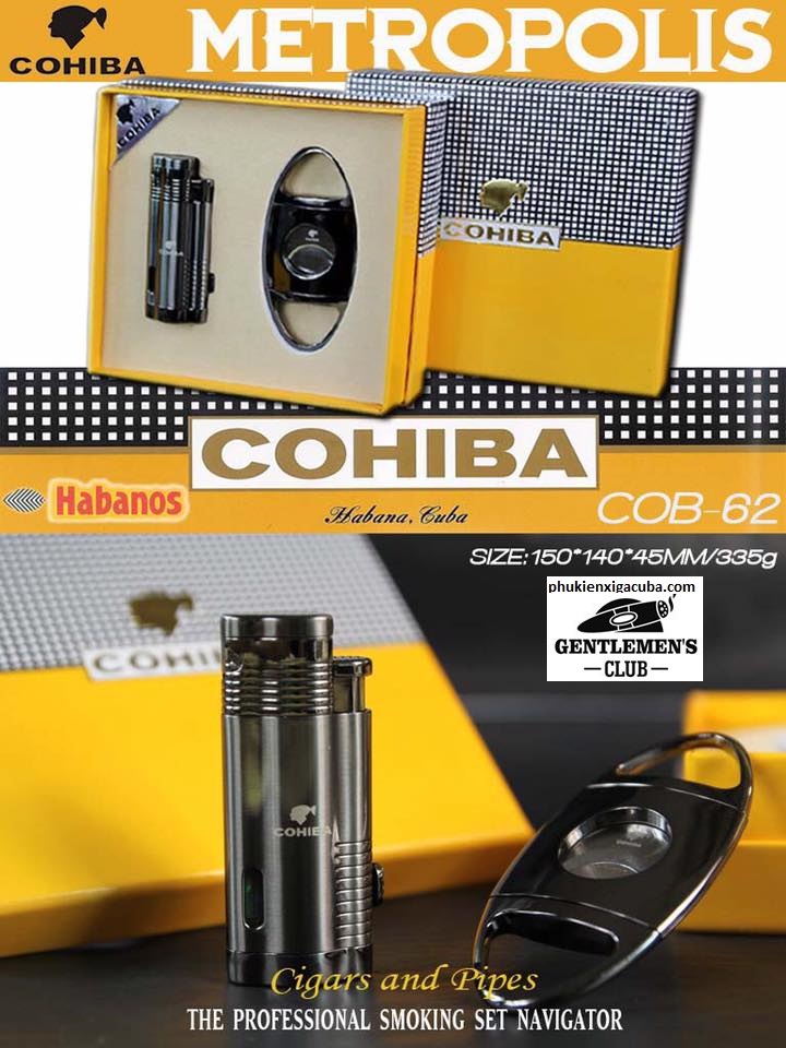 Kích thước bộ phụ kiện xì gà cohiba Cob-62