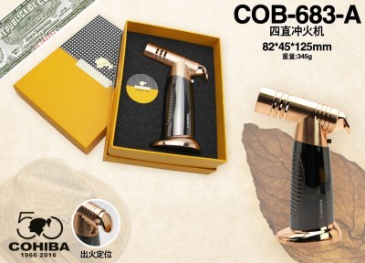 Kích thước kỹ thuật Bật lửa khò xì gà để bàn 4 tia Cohiba COB683 chính hãng