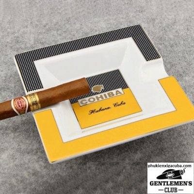 Gạt tàn xì gà sứ 2 điếu Cohiba 036