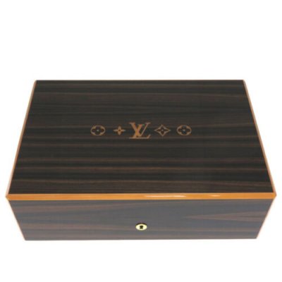 Louis Vuitton Lacquer Wood Desk Men's Cigar Cigarette Humidor Storage Case Box