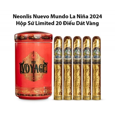 Xì gà Neonlis Nuevo Mundo La Nina Hộp Sứ Limited Điếu Dát Vàng 2024