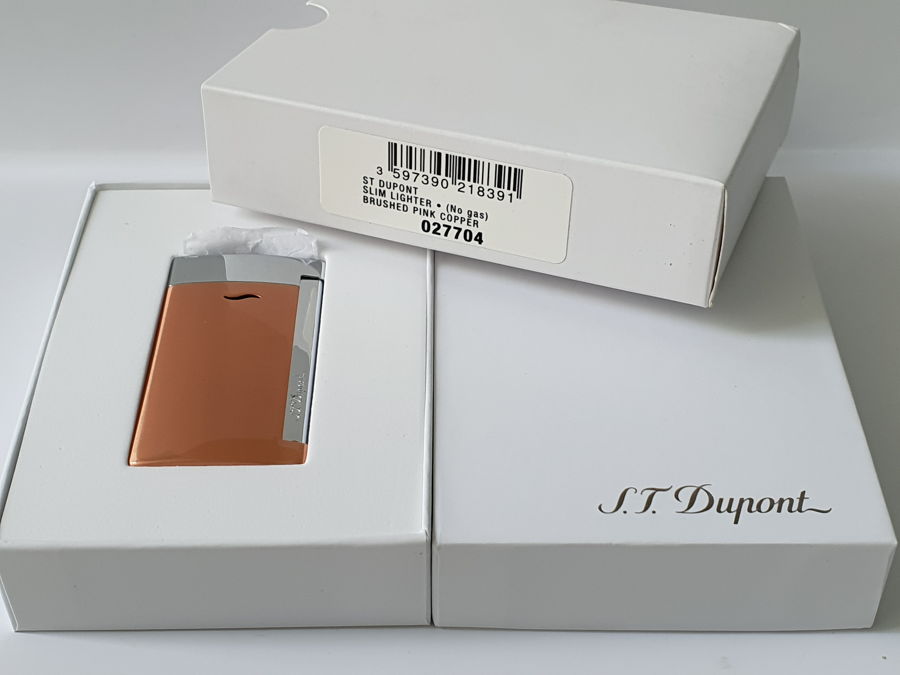 Bật lửa S.T. Dupont Slim 7 Copper & Chrome Finish 027704
