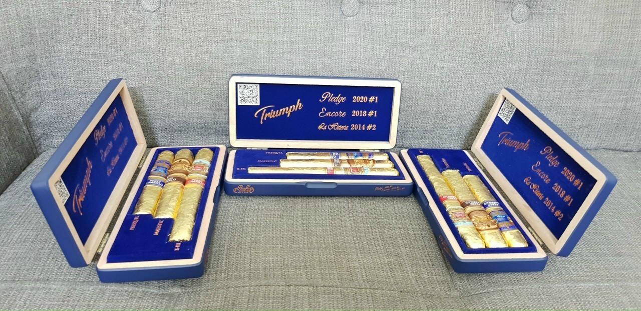 Cigar EP Carrillo Triumph Trilogy 3 Cigar Collection dát vàng 24k hà nội