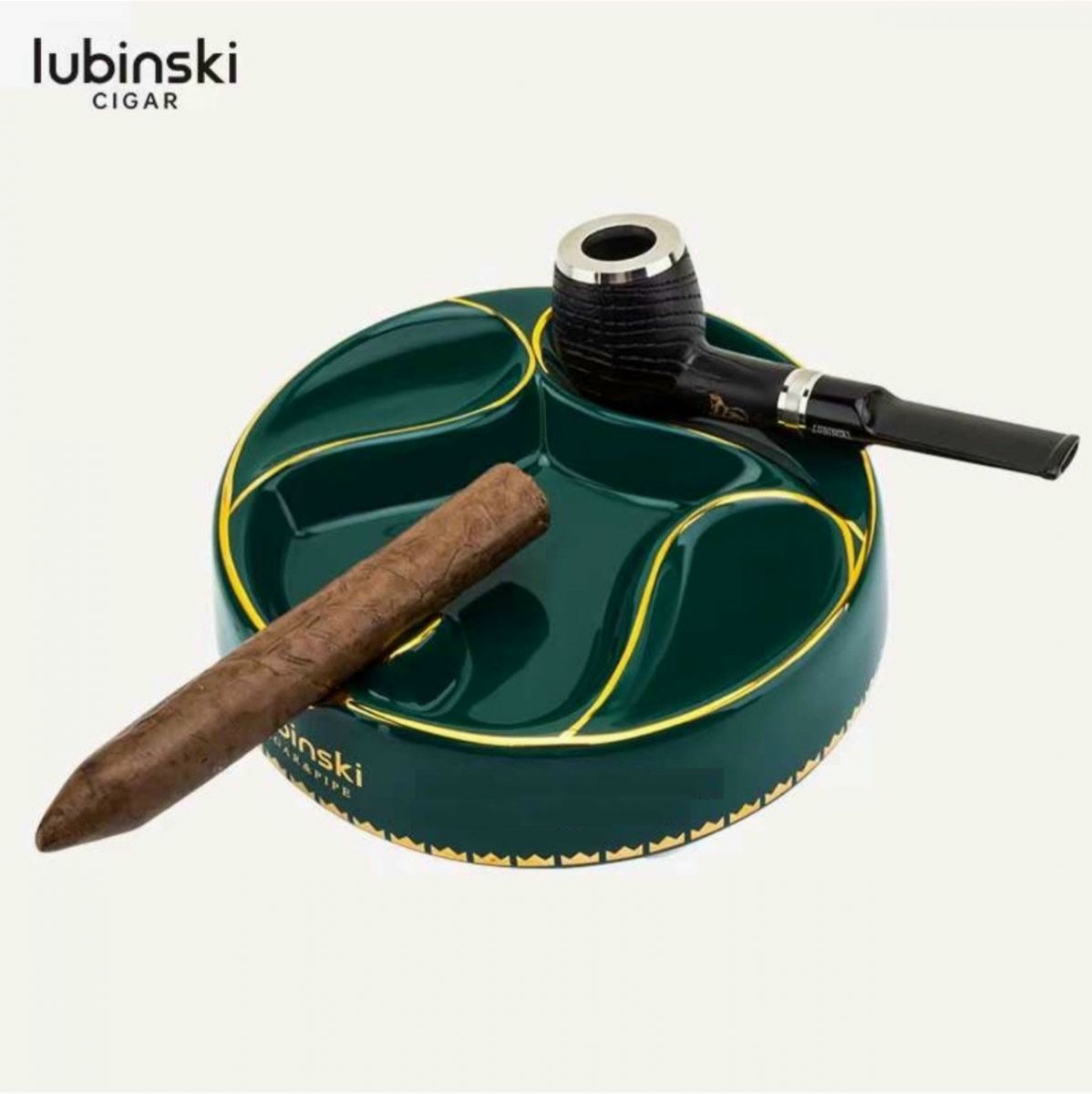 Gạt tàn xì gà kiêm kê gác tẩu gỗ Lubinski YJA20027 sài gòn