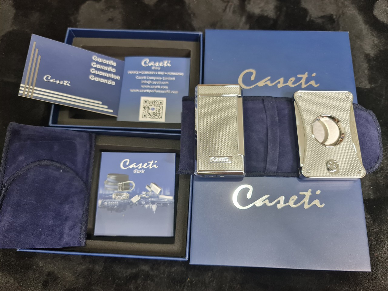 Set phụ kiện cigar Caseti 2 món khò cắt cao cấp