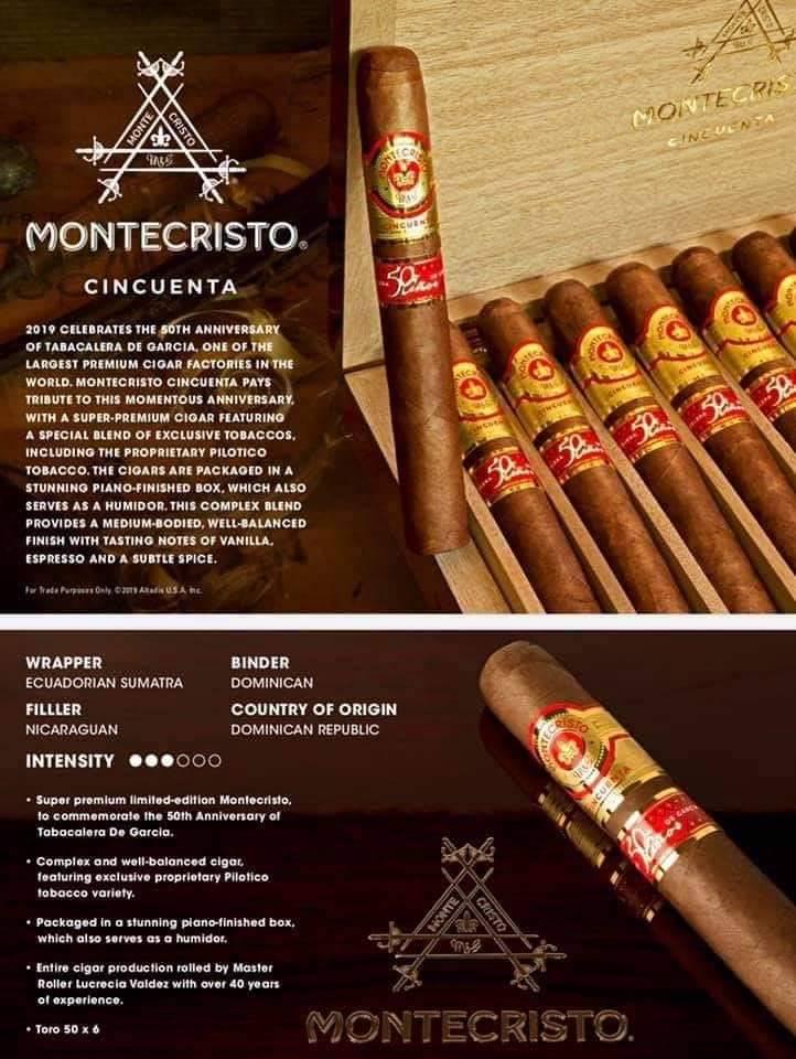 Giới thiệu Xì gà Montecristo Cincuenta Limited anniversary 50th