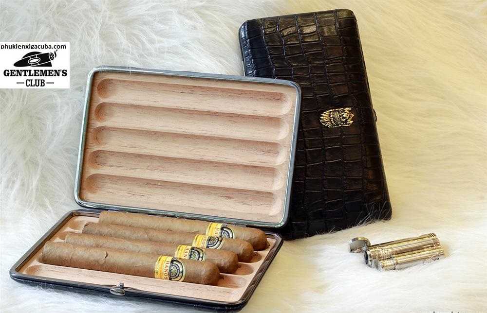 Kích thước Ví đựng xì gà 4 điếu Lubinski YJA50008 và ví đựng xì gà 5 điếu Lubinski YJA5009.